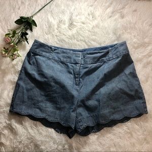 The Limited scalloped shorts
